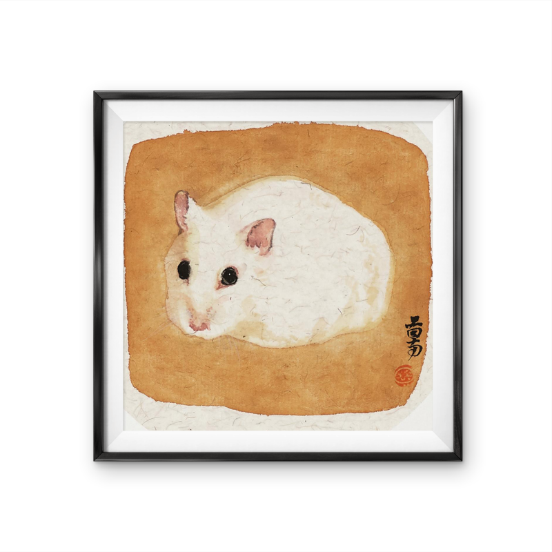 Modern simple Chinese zodiac animal mouse living room decorative painting