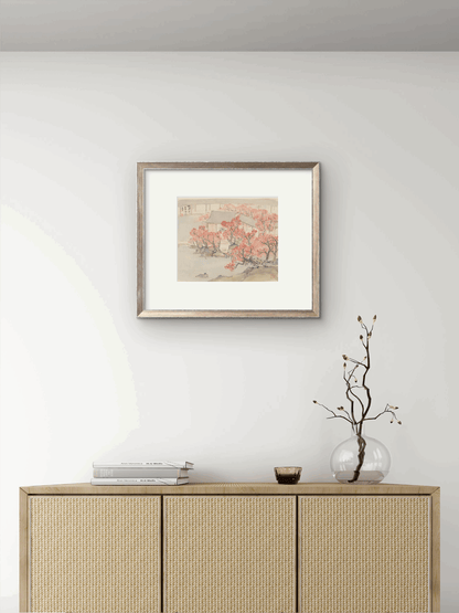Cherry Blossoms by the Serene Lake: Timeless Beauty - 10.24 x 9.06" - Sigurai