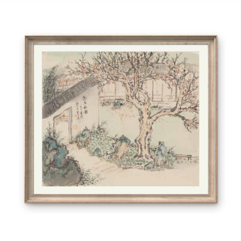 Small-sized ink landscape paintings with an Oriental/Asian theme
