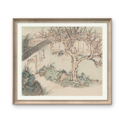 Small-sized ink landscape paintings with an Oriental/Asian theme