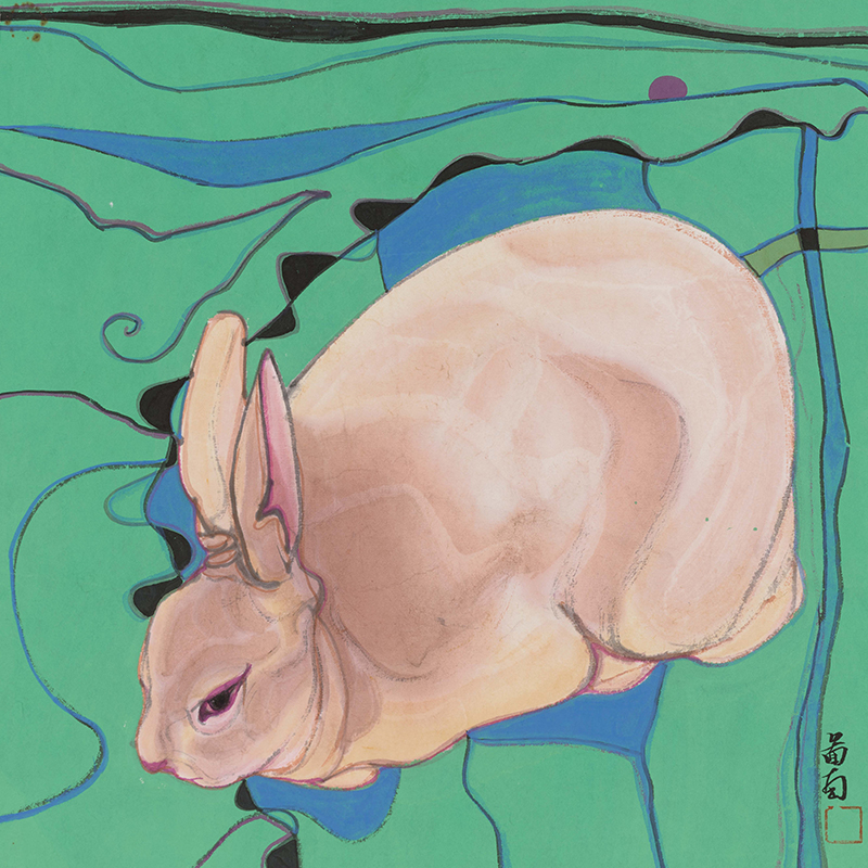 Sigurai sells modern home green rabbit decorative paintings